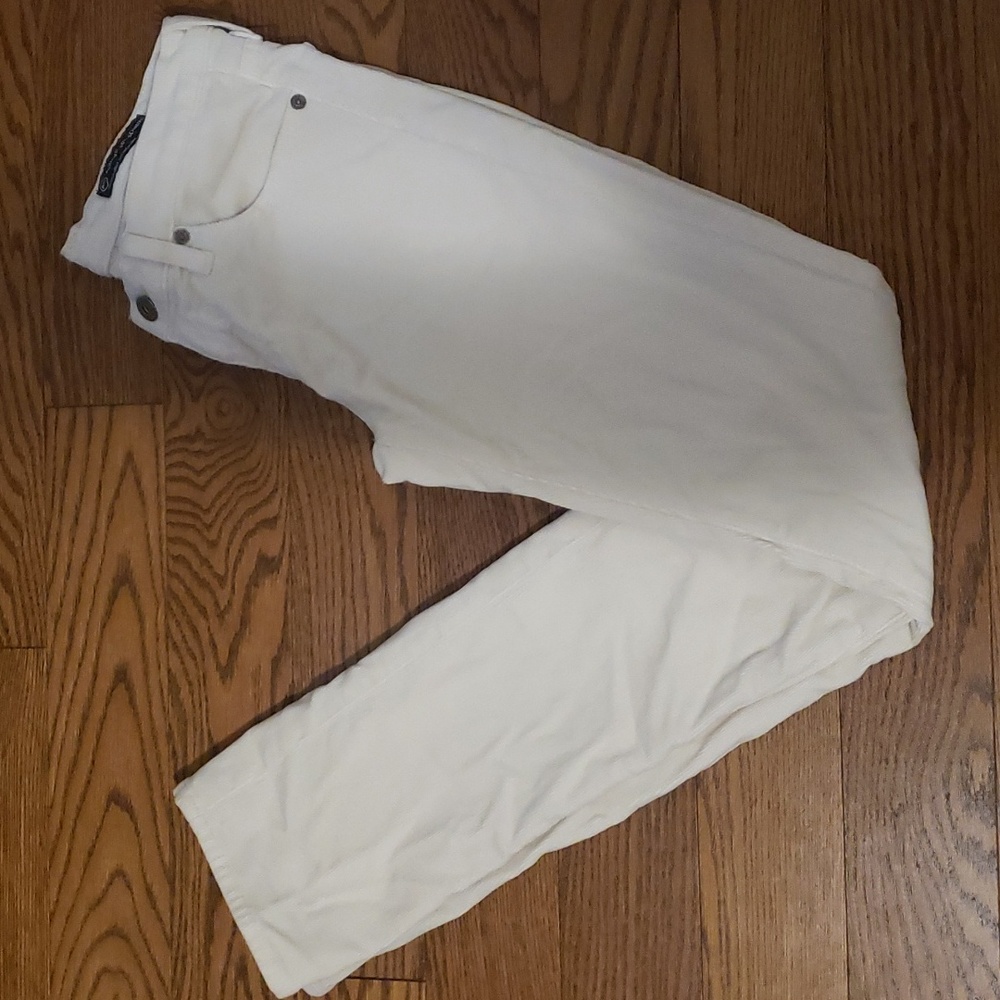AG Adriano Goldschmied White Corduroy stretch Jeans